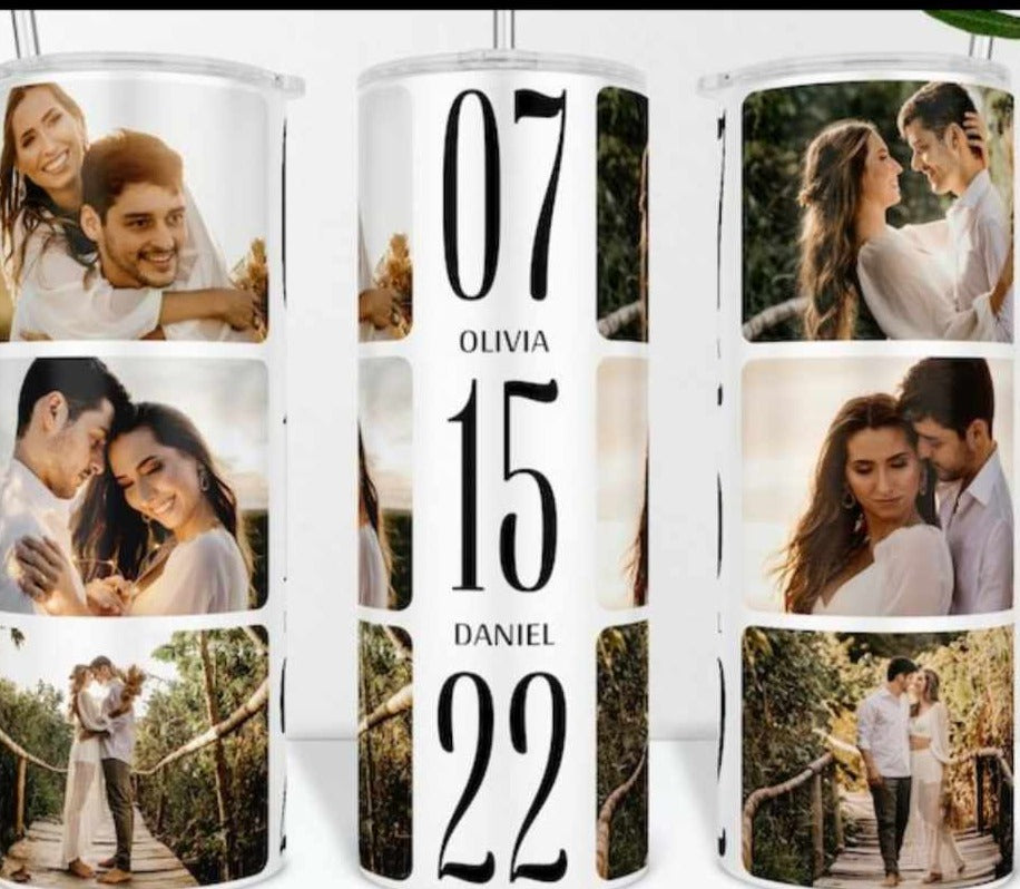 Name + Wedding Date Custom Tumbler